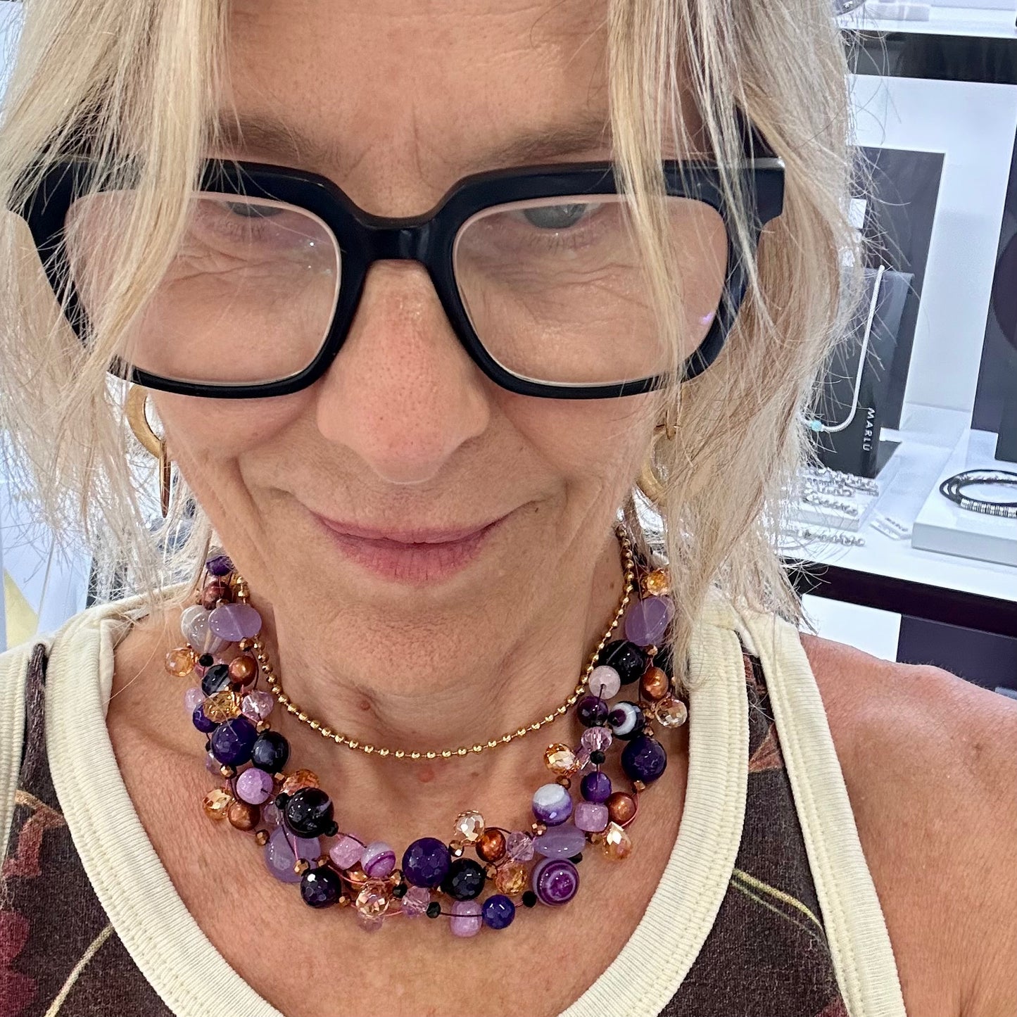 Collana Piccola Intrecciata con Ametista