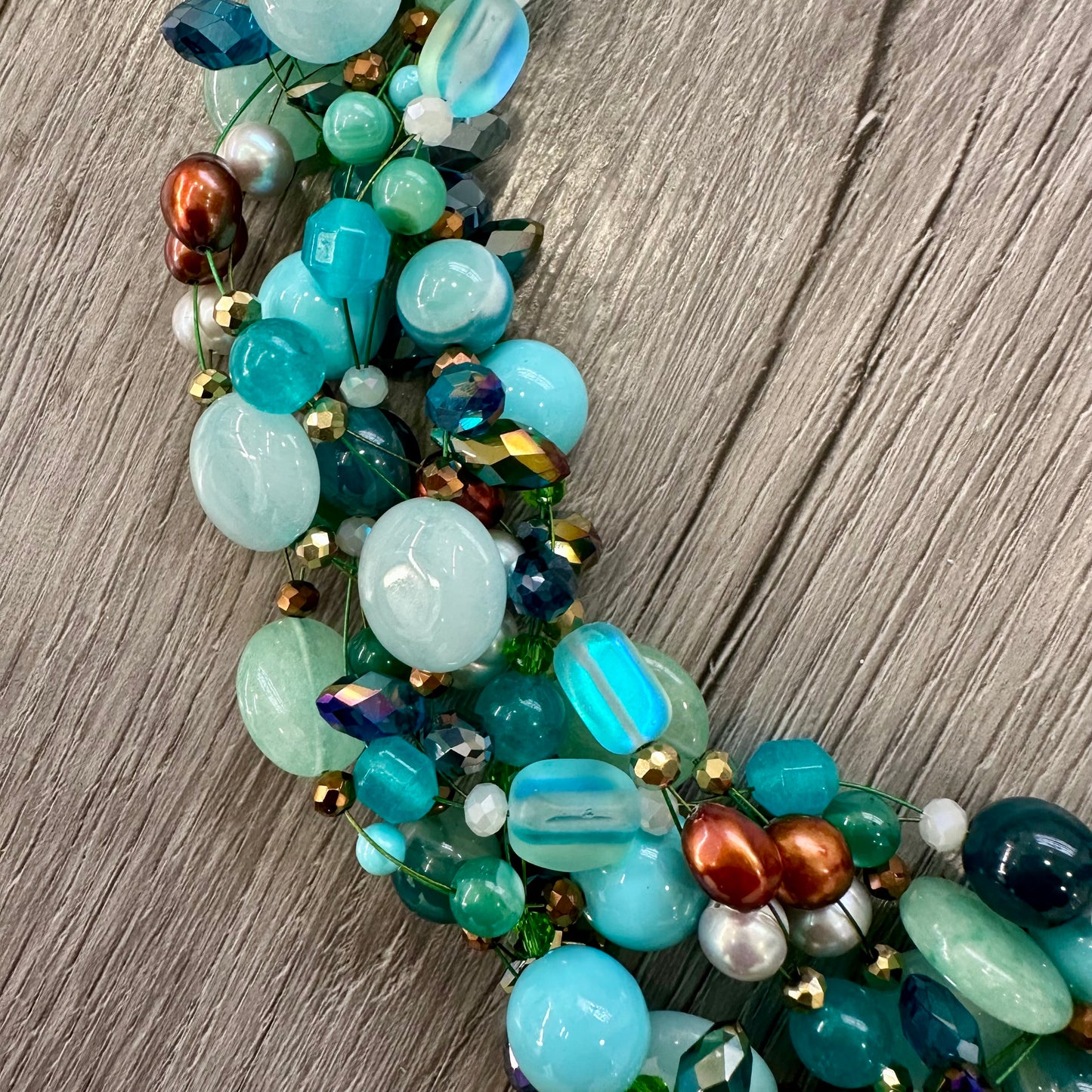 Collana Intrecciata Turchese