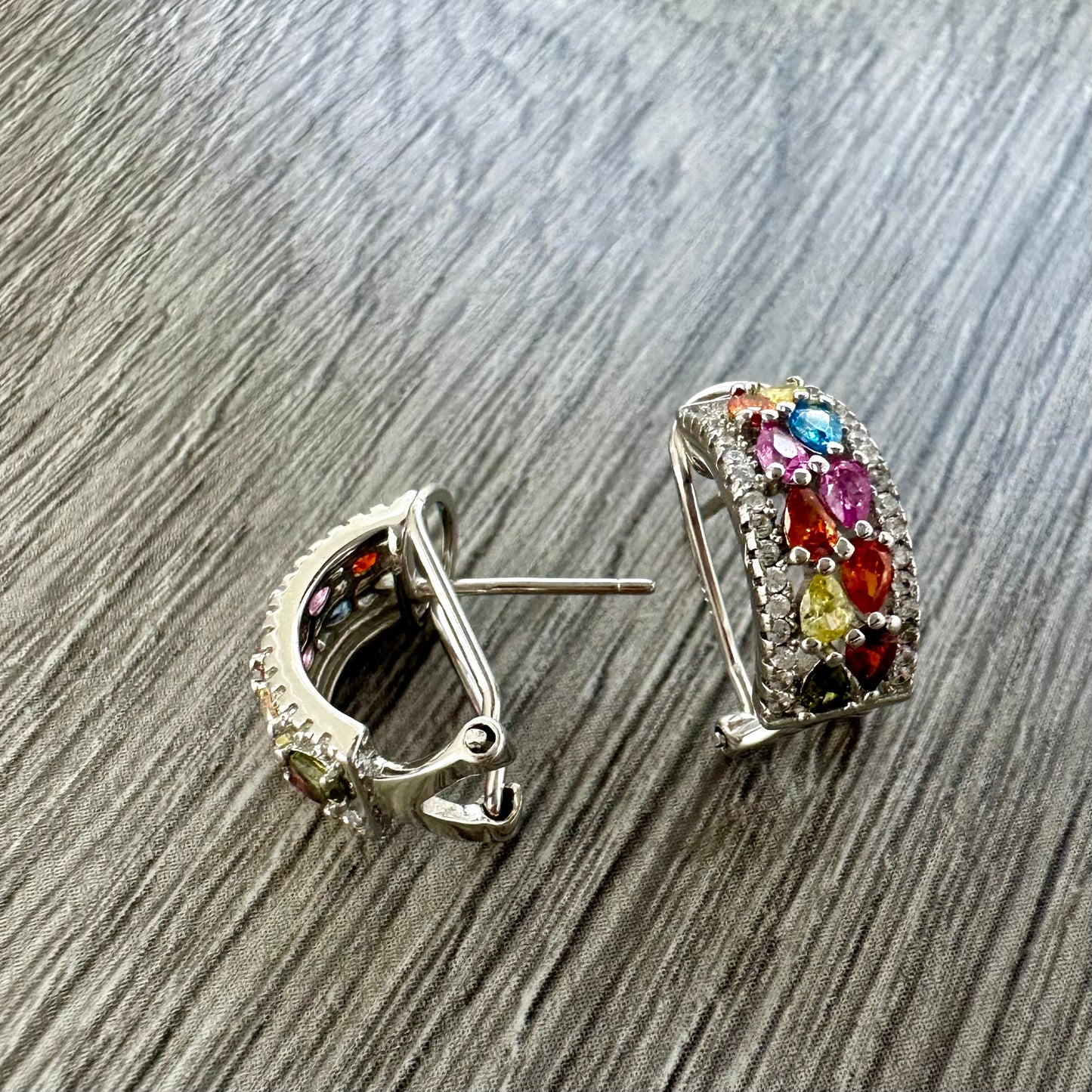 Orecchini in Argento 925 con Zirconi Multicolori