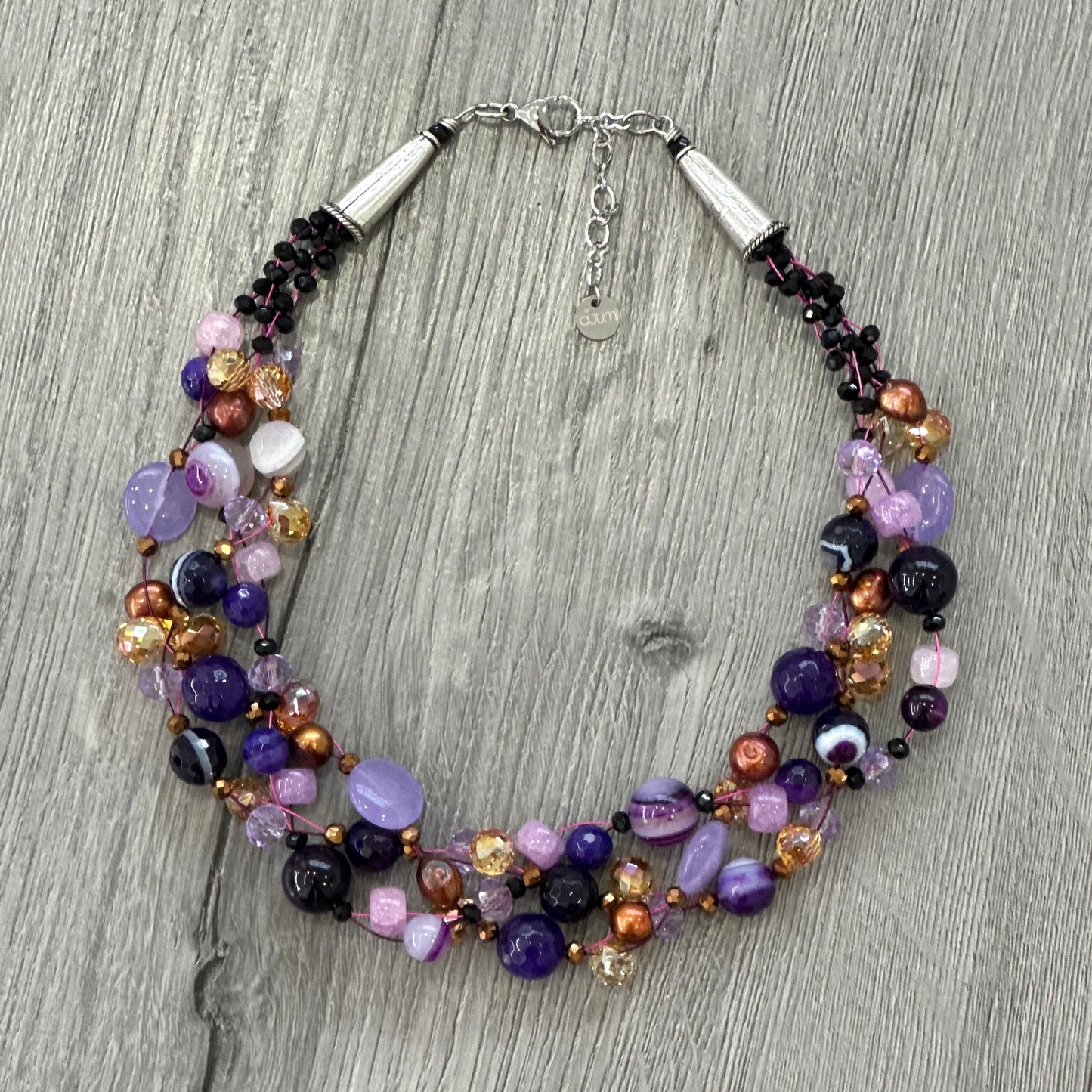 Collana Piccola Intrecciata con Ametista