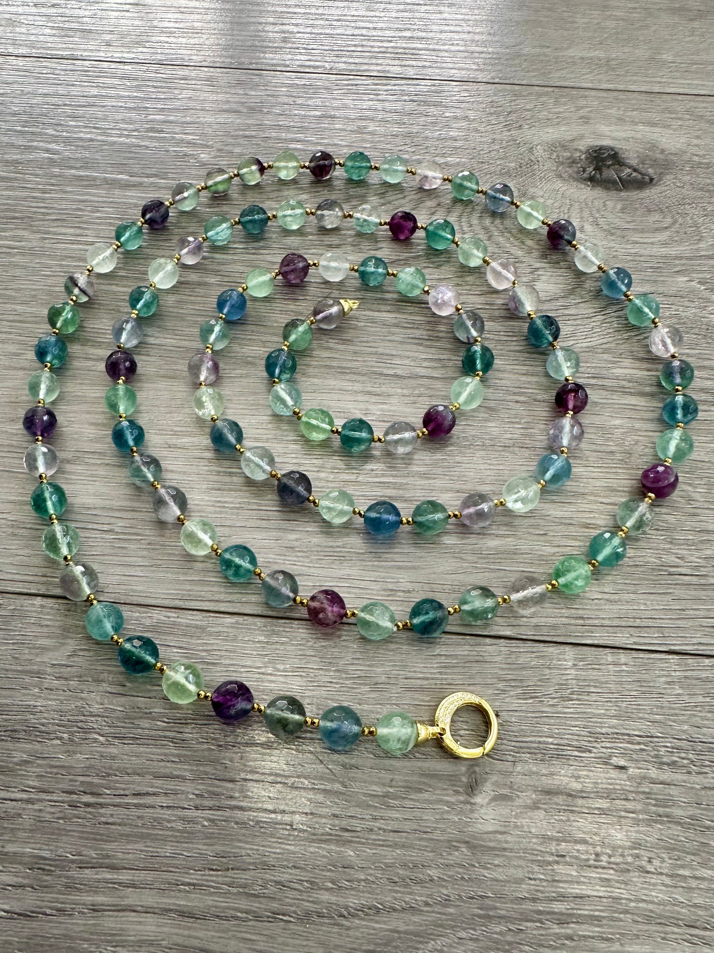 Collana di Fluorite e Argento 925