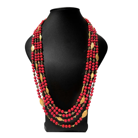 Collana Donna Pasta di Corallo Multifilo