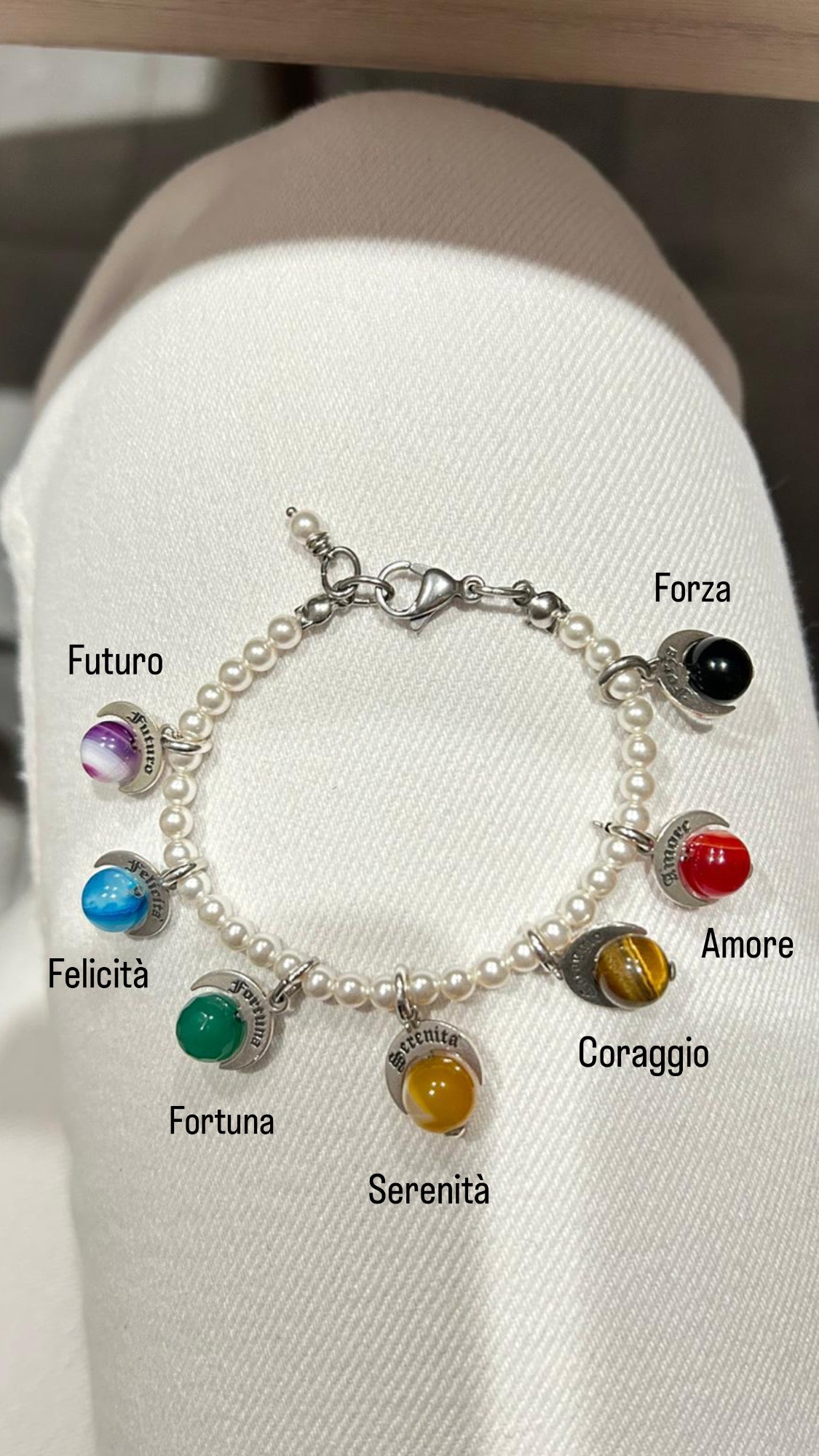 Charm Talismano ”Serenità” con Pietra Gialla