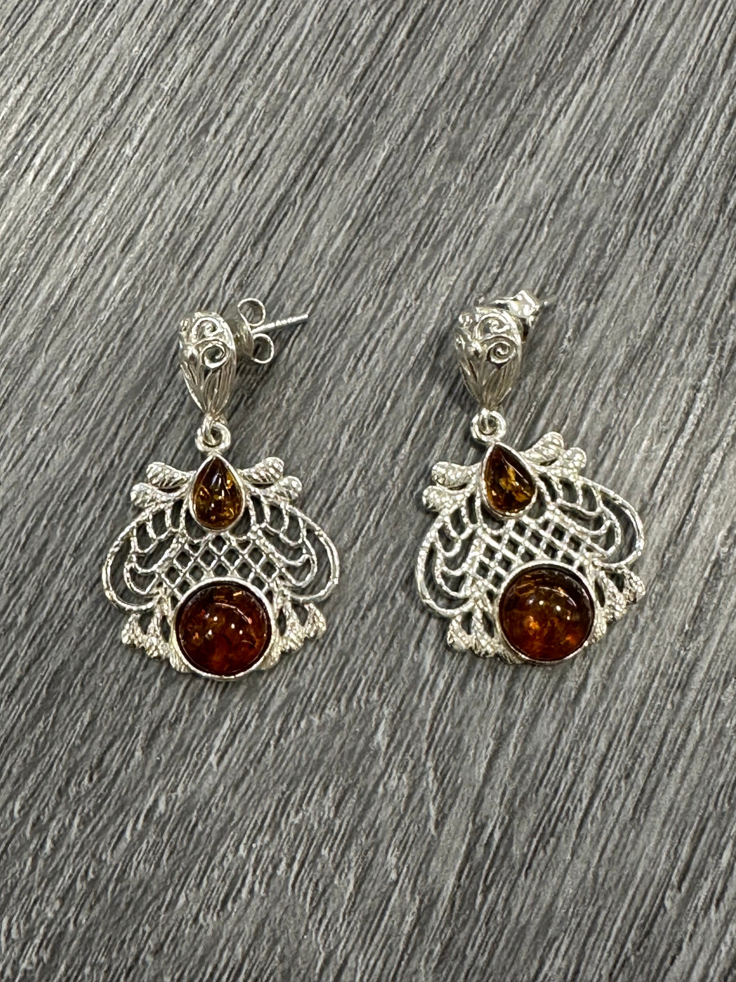 Orecchini in Argento 925 e Ambra