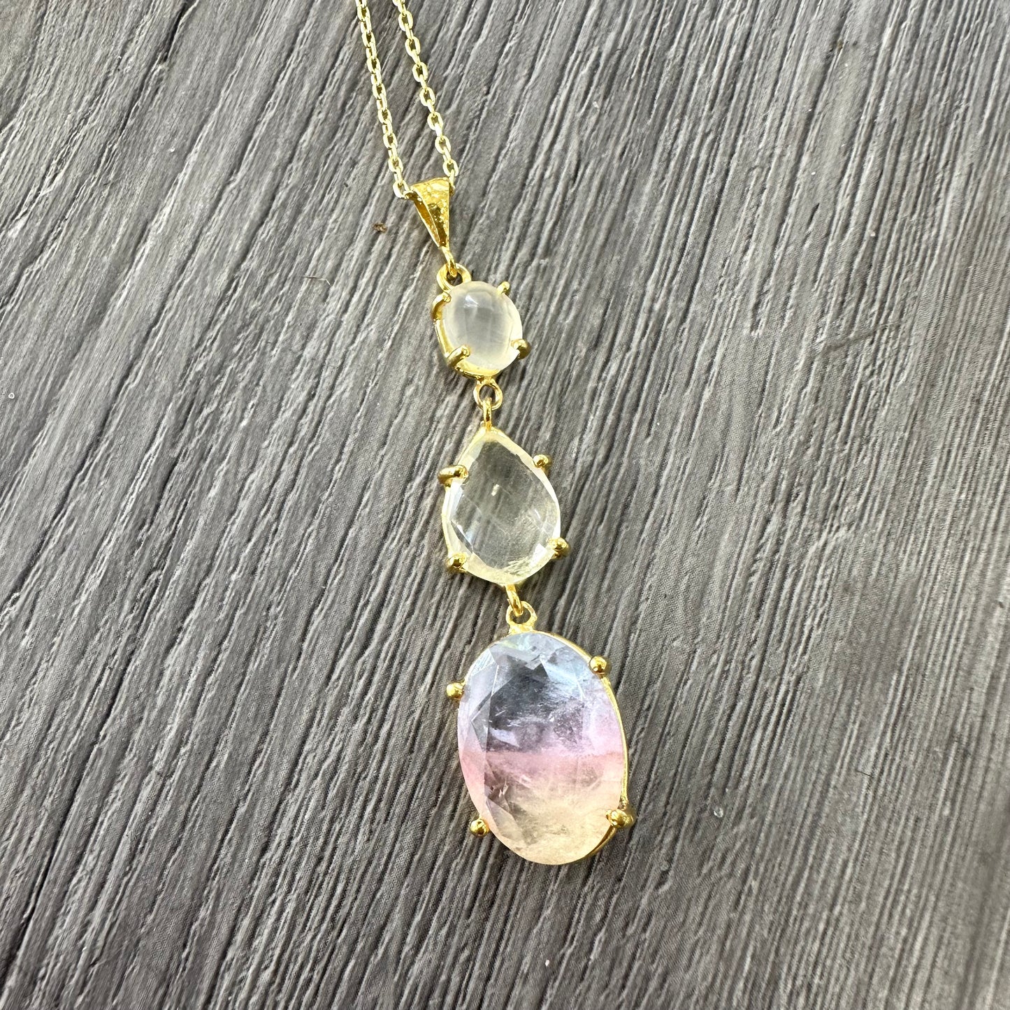 Collana 3 Quarzi Naturali