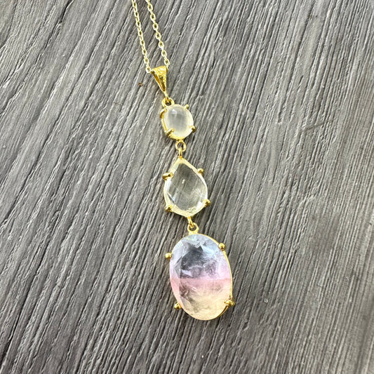 Collana 3 Quarzi Naturali