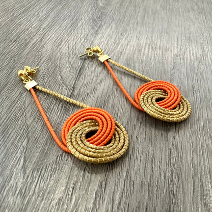 Orecchini Capim Dourado "Spiralis" Lunghi
