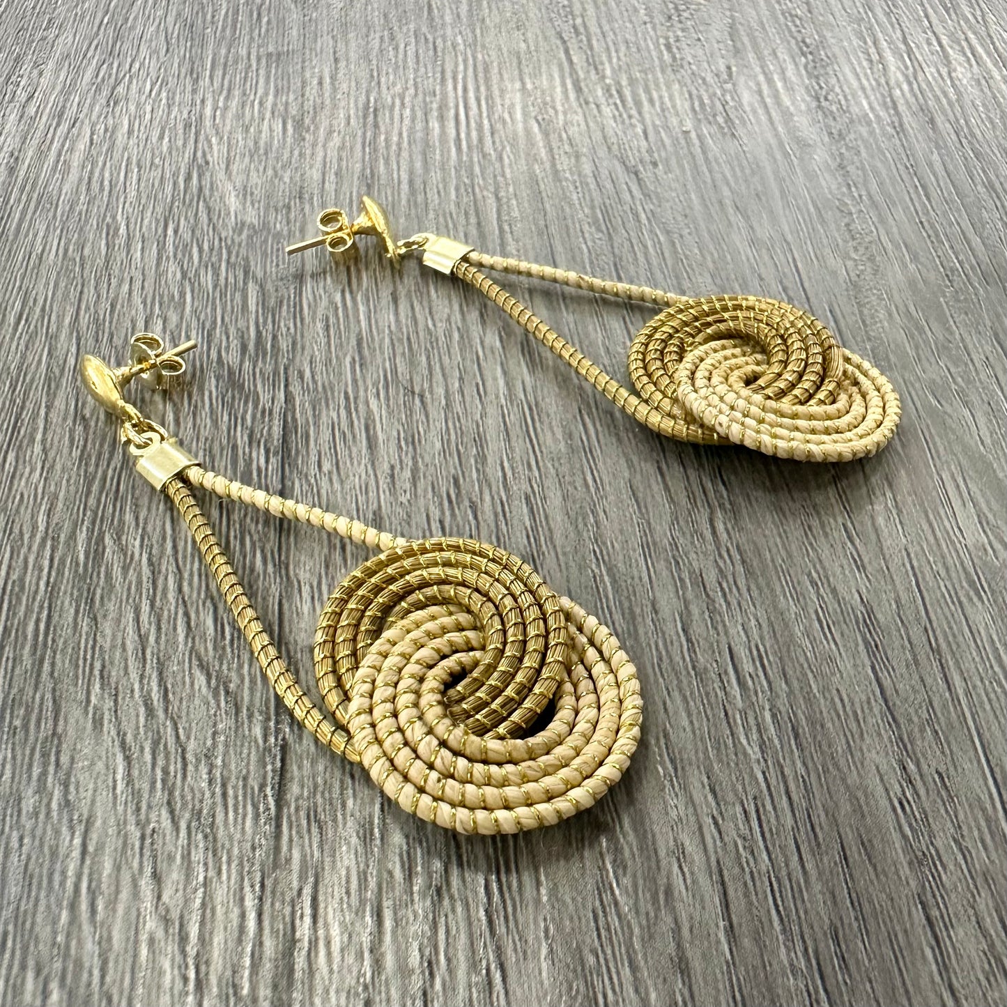 Orecchini Capim Dourado "Spiralis" Lunghi