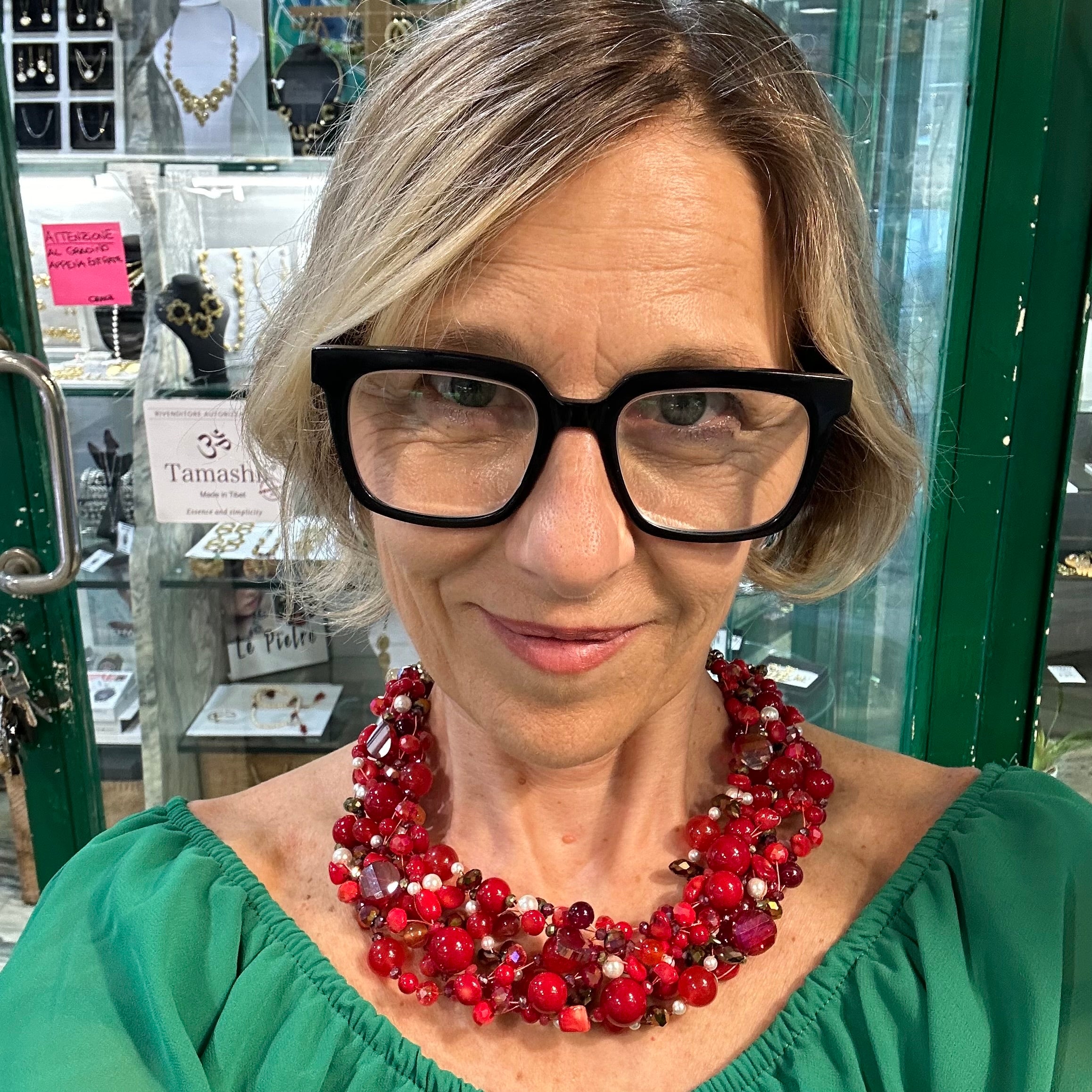 Collana Intrecciata Rossa