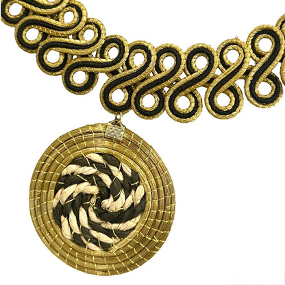 Collana Capim Dourado “Lucilla” – Oro Vegetale Intrecciato