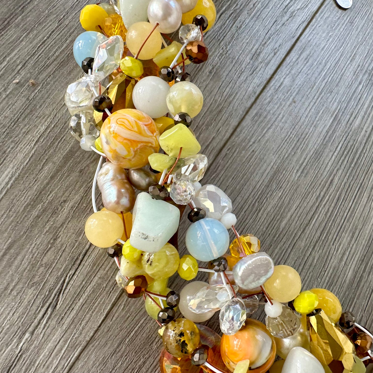 Collana Intrecciata Gialla
