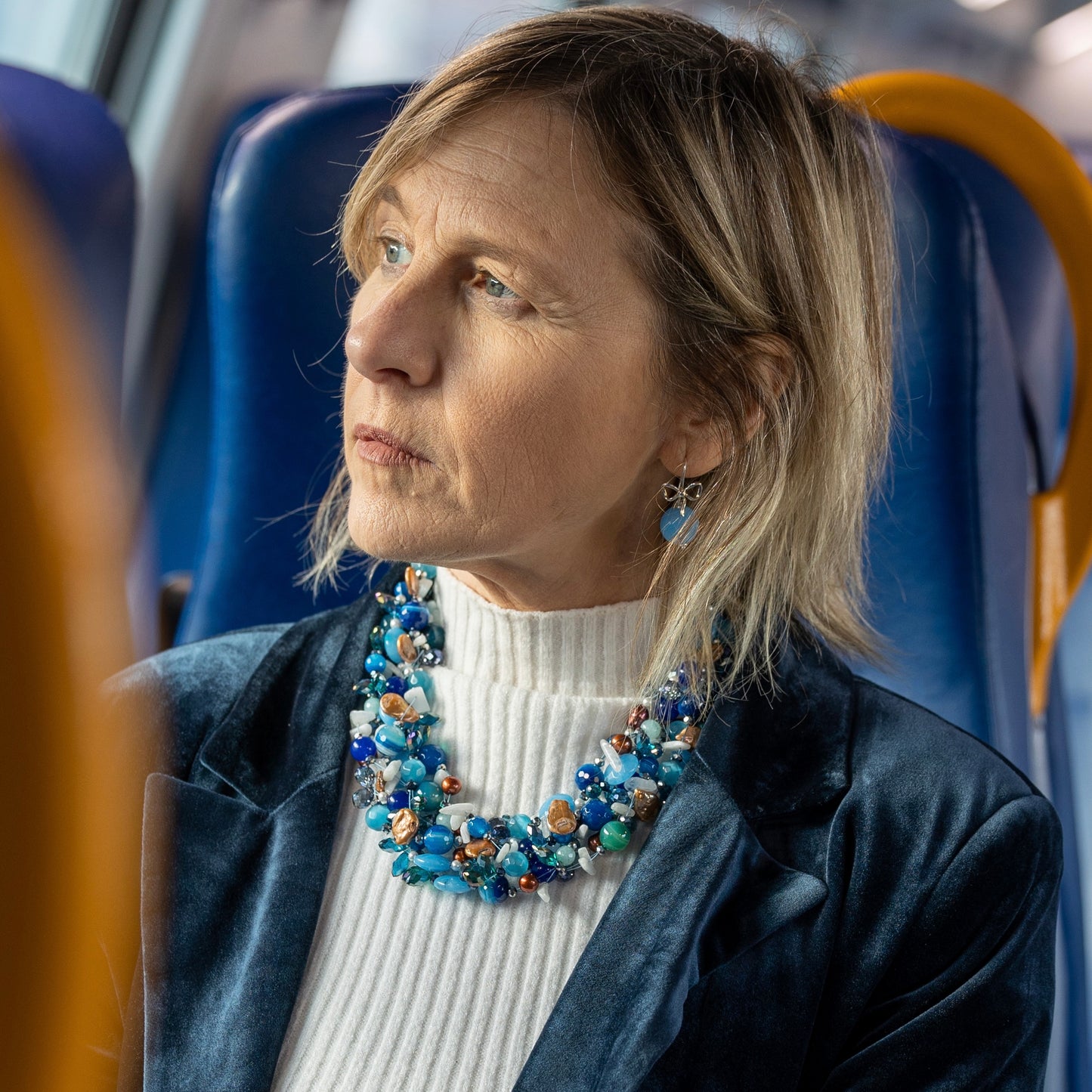 Collana Intrecciata Blu