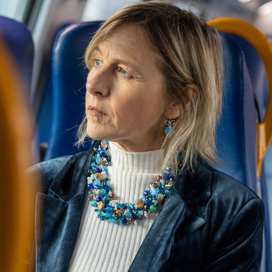 Collana Intrecciata Blu