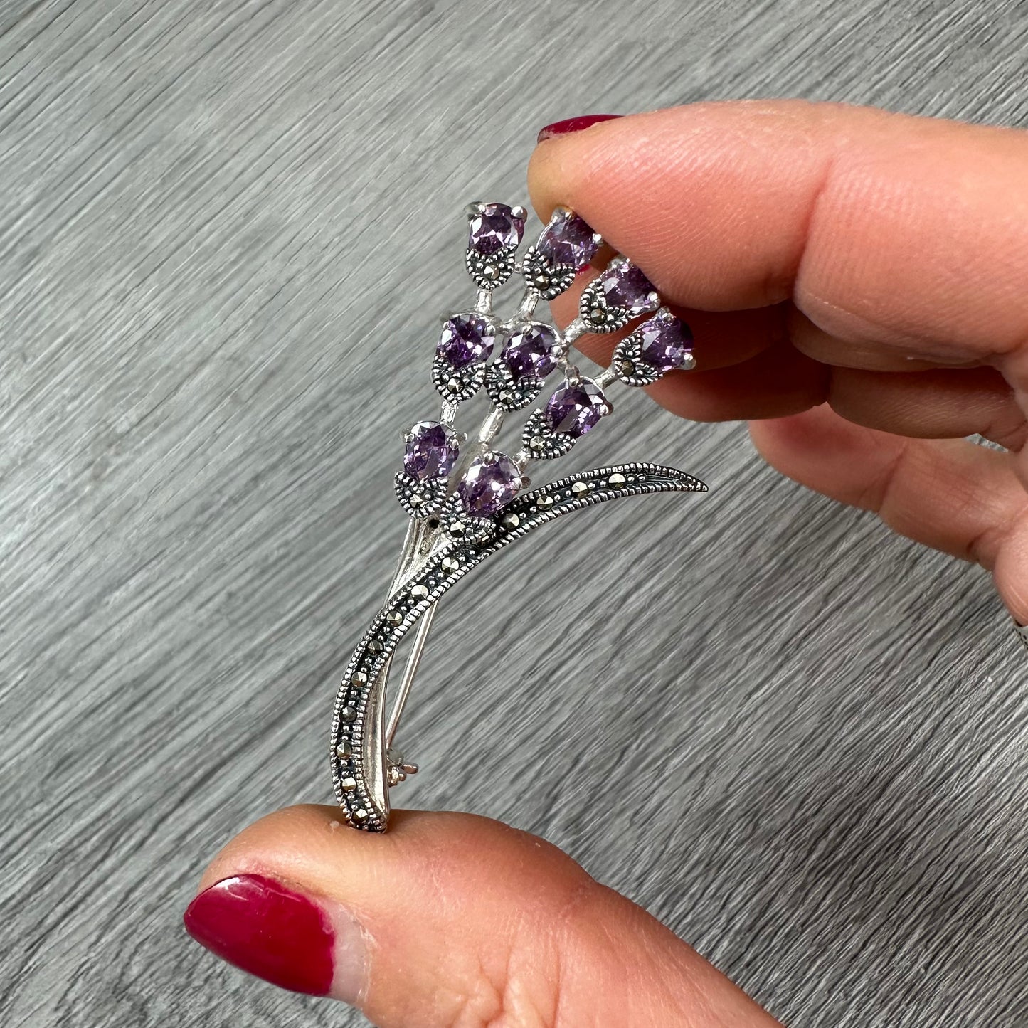 Spilla Argento 925 e Ametista