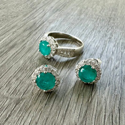 Parure Argento 925 e Tormalina Paraiba