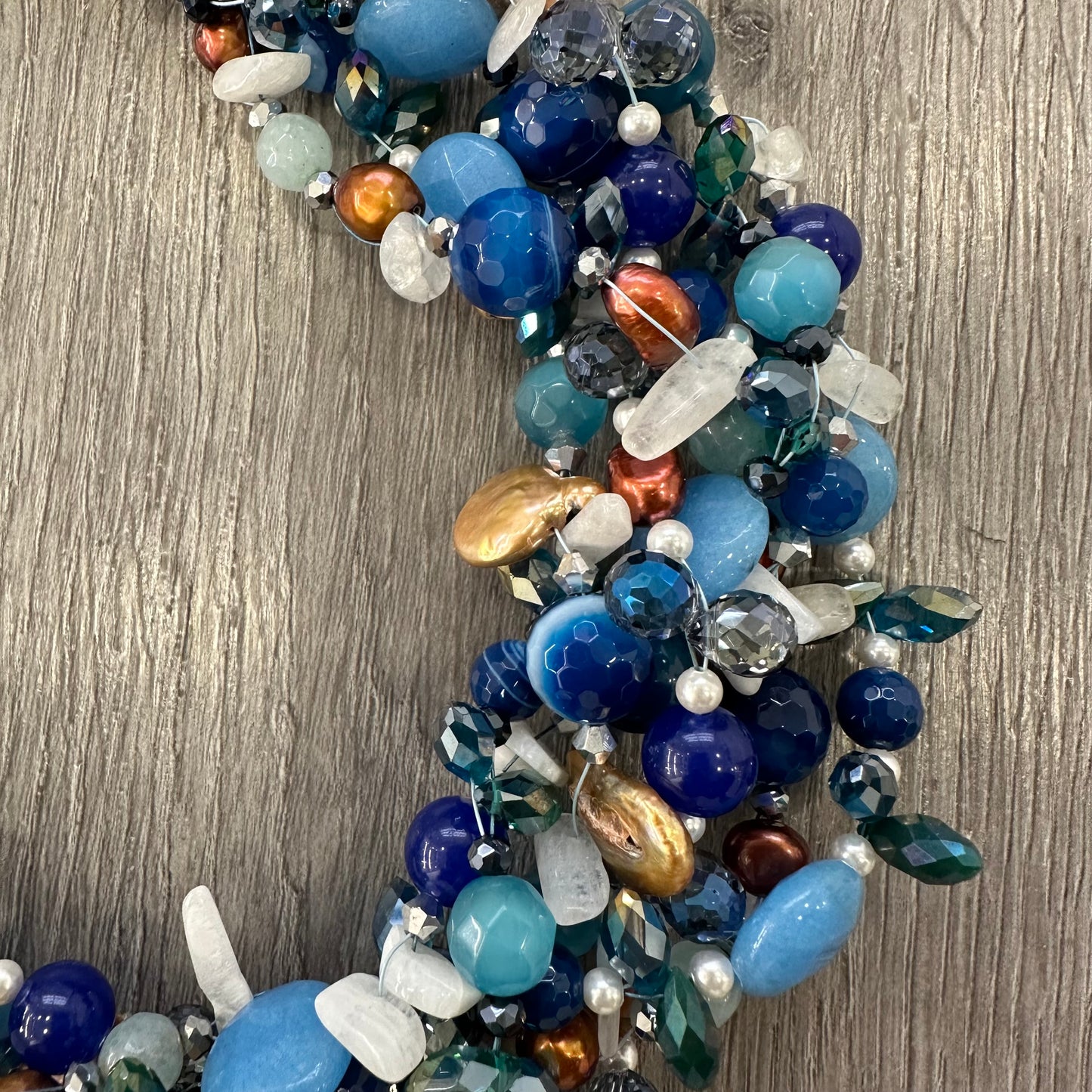 Collana Intrecciata Blu