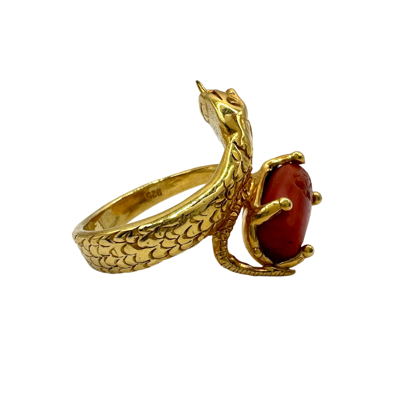 Anello Turco Serpente e Corallo