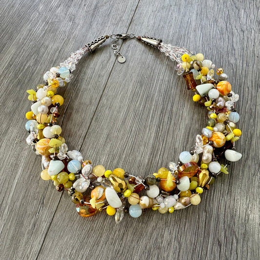 Collana Intrecciata Gialla