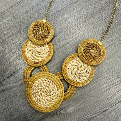 Collana Capim Dourado "Livia" Oro Vegetale artigianale