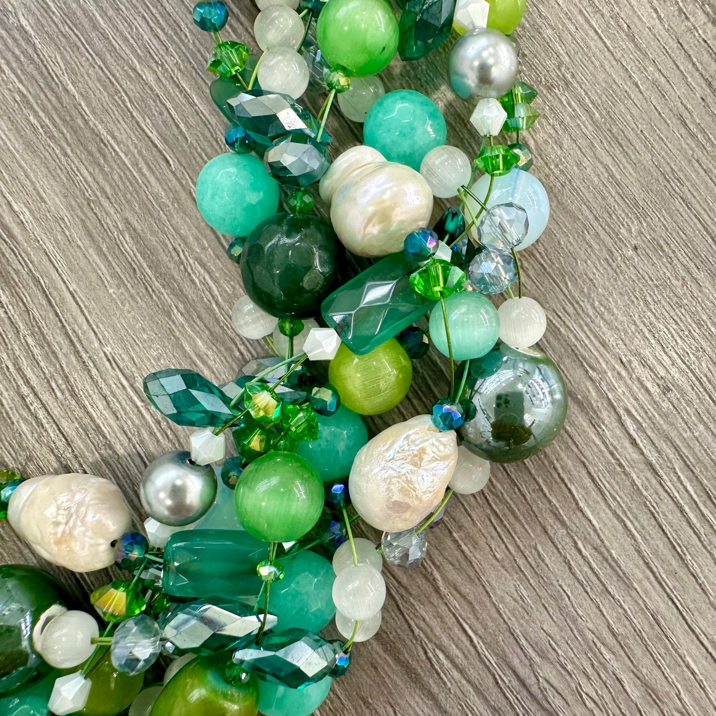 Collana Intrecciata Verde