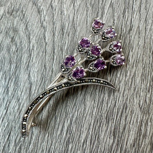 Spilla Argento 925 e Ametista