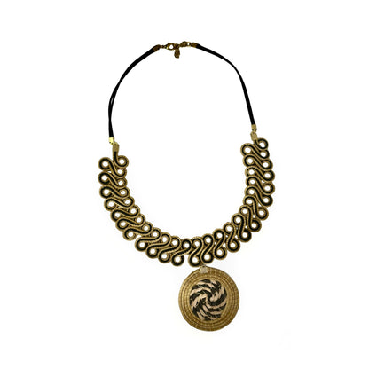 Collana Capim Dourado “Lucilla” – Oro Vegetale Intrecciato