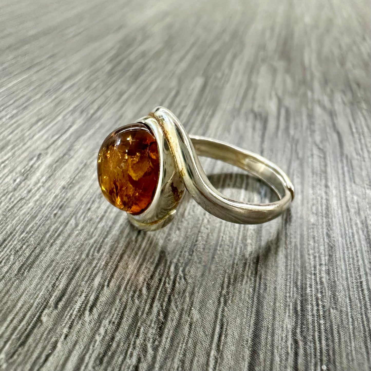 Anello Argento 925 e Ambra Baltica