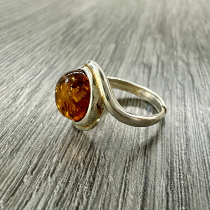 Anello Argento 925 e Ambra Baltica
