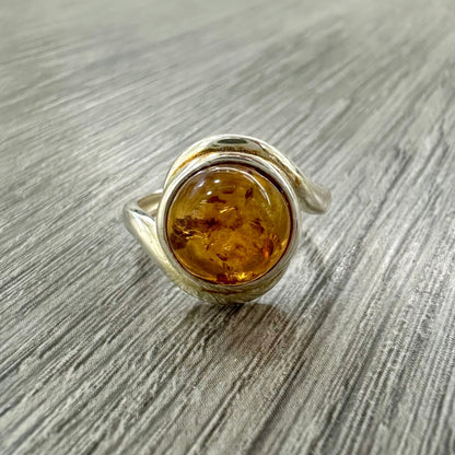 Anello Argento 925 e Ambra Baltica