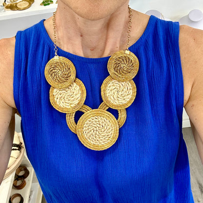 Collana Capim Dourado "Livia" Oro Vegetale artigianale