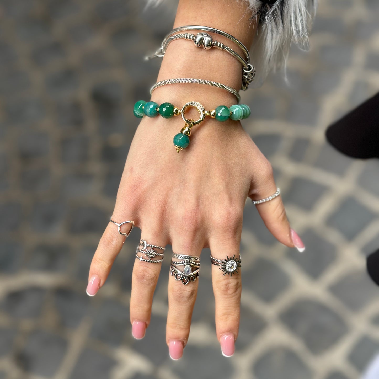 Bracciale di Agata Brasiliana Verde