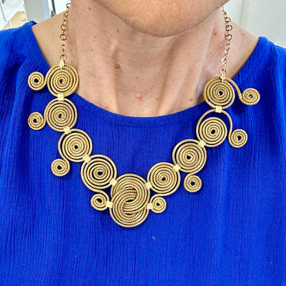 Collana Capim Dourado “Priscilla” - Oro Vegetale Intrecciato
