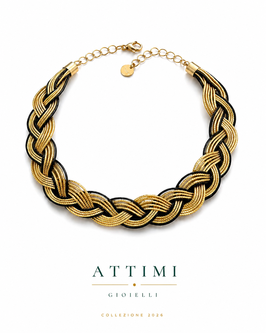     collana intrecciata capim dourado oro vegetale girocollo artigianale attimi
