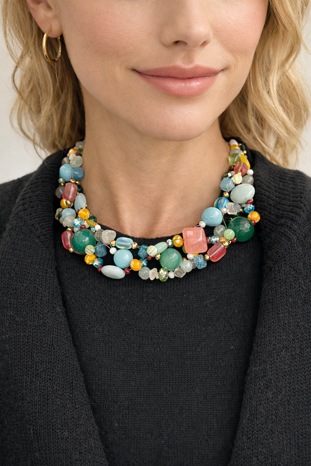 Collana Intrecciata Multicolor