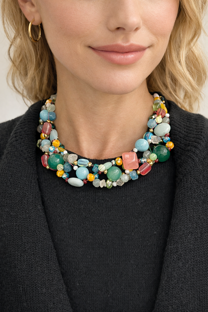 Collana Intrecciata Multicolor