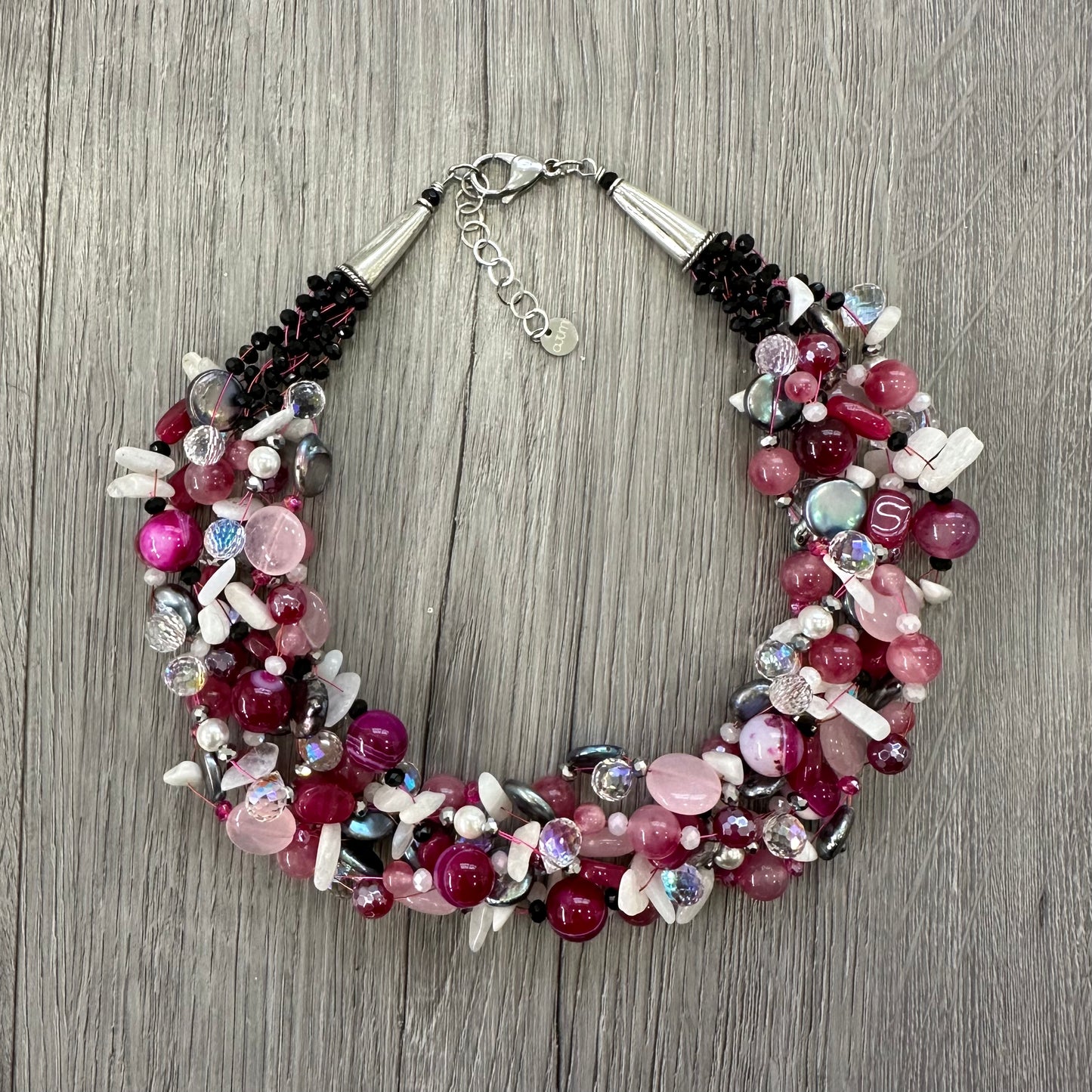 Collana Intrecciata Rosa