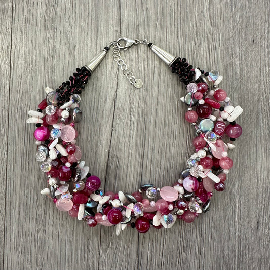 Collana Intrecciata Rosa