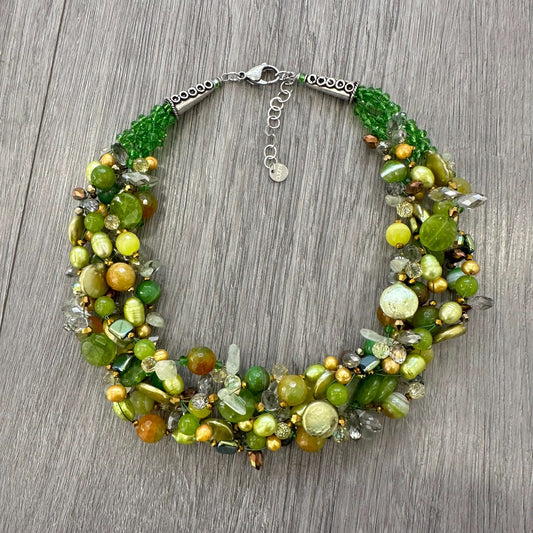 Collana Intrecciata Verde