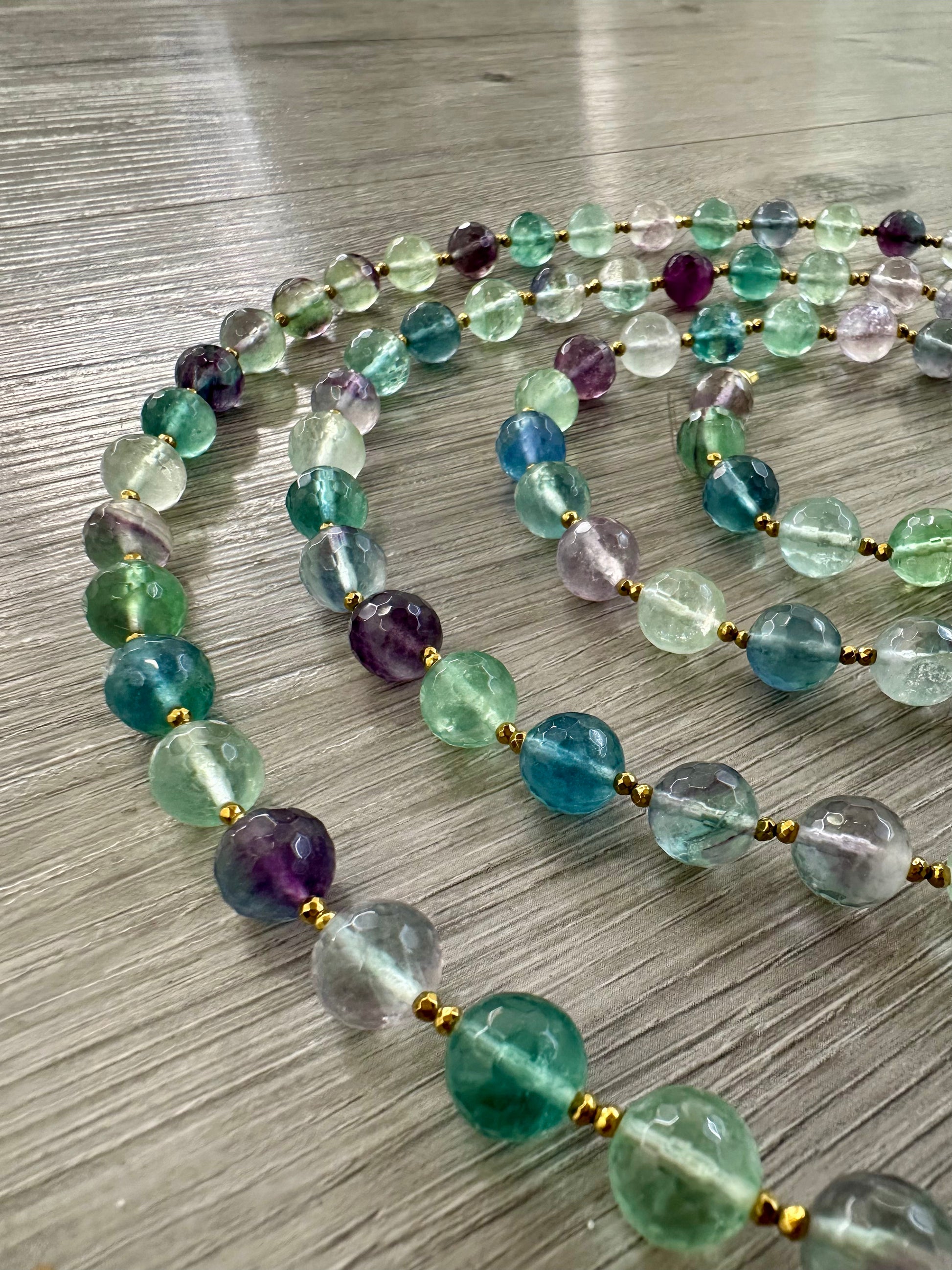 Collana di Fluorite e Argento 925