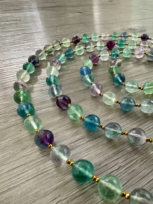 Collana di Fluorite e Argento 925