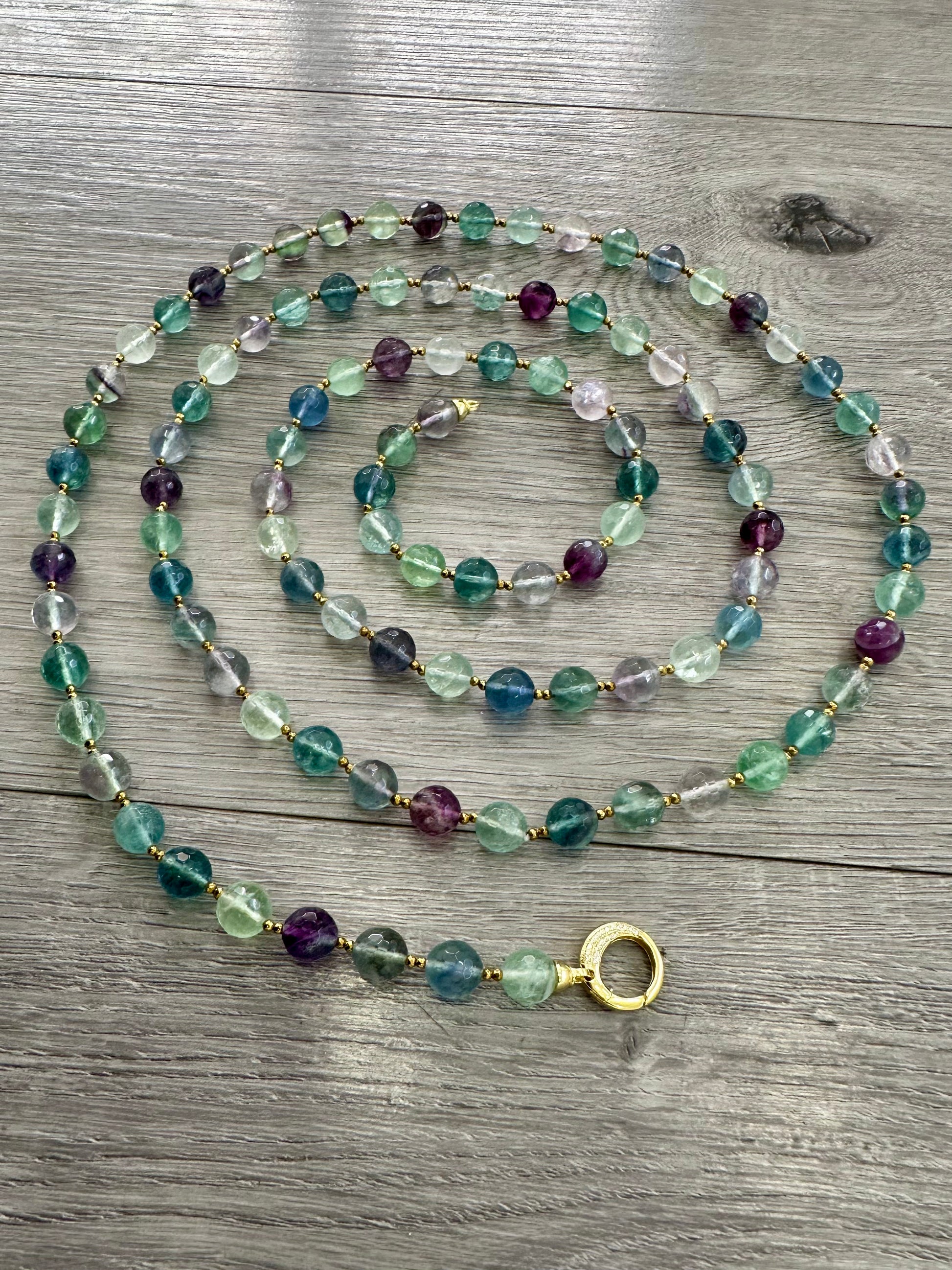 Collana di Fluorite e Argento 925
