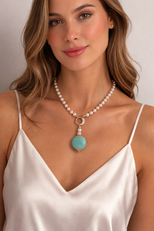 Collana Donna di Perle con Pendente