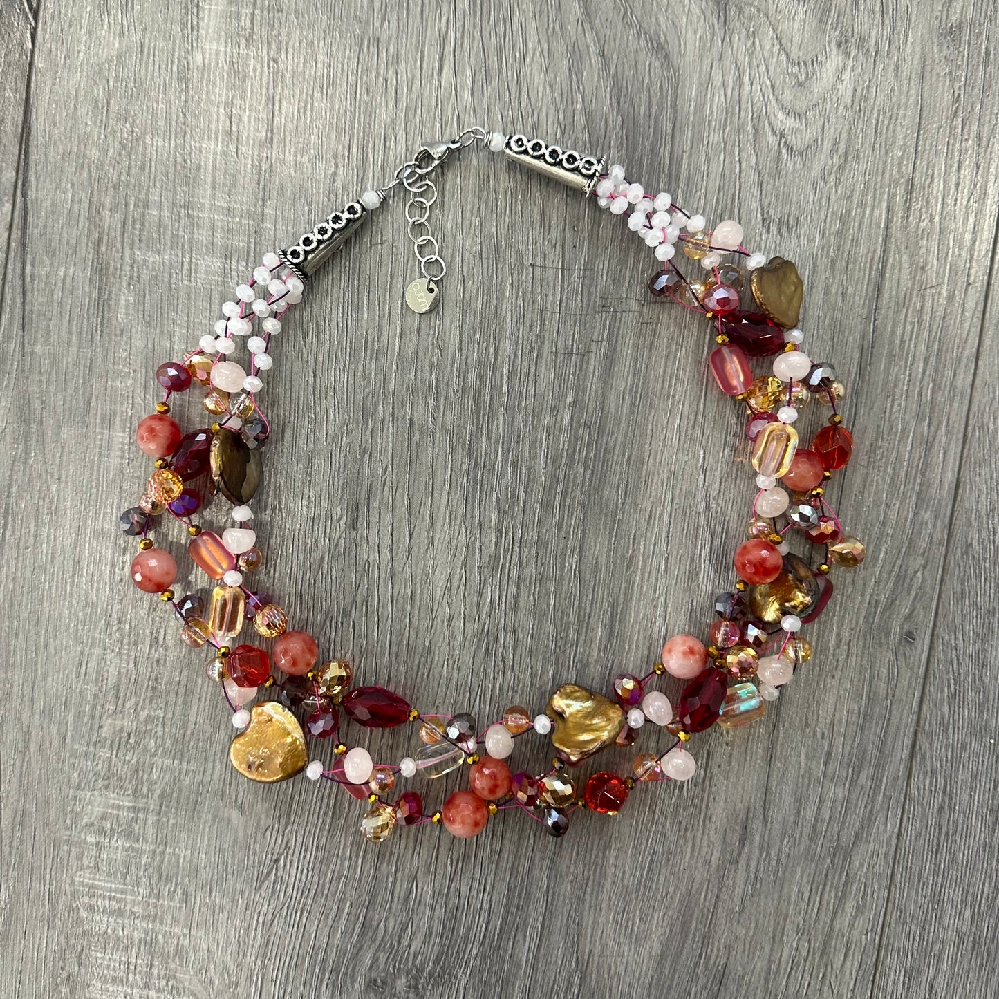 Collana Intrecciata color Melograno
