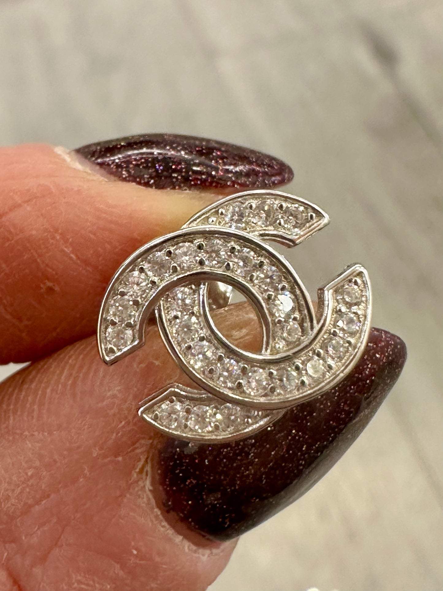 Orecchini lobo CC Argento 925 modello grande