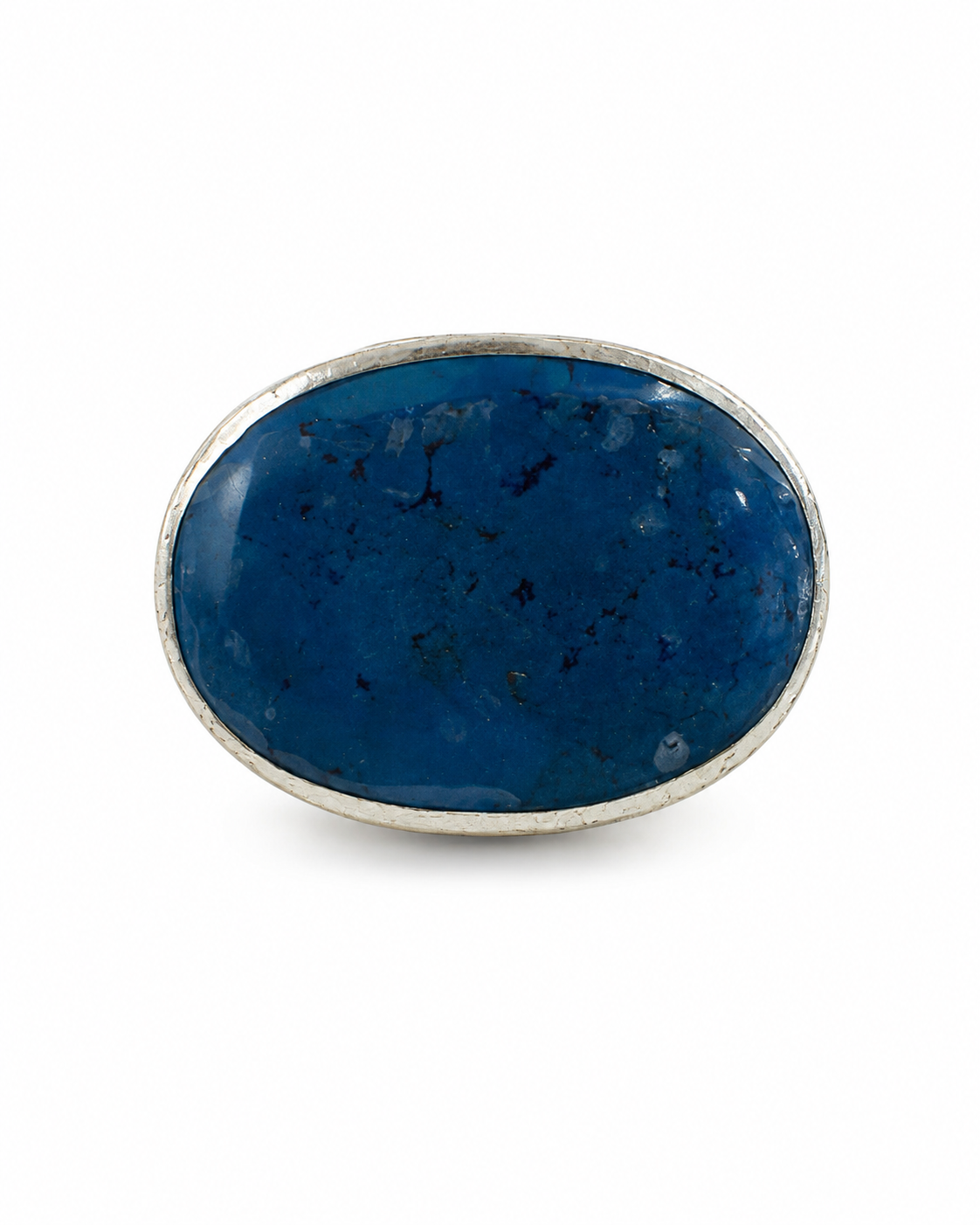    Vista frontale dell’anello in Argento 925 E Agata blu
