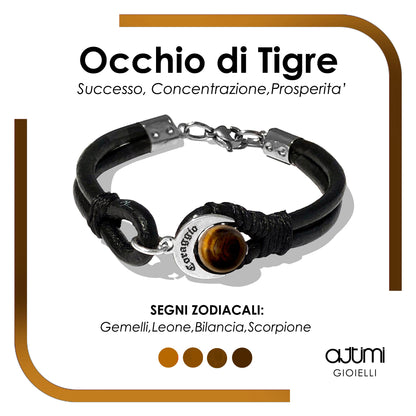 Bracciale Talismano Naja Coraggio con Occhio di Tigre, proprietà e segni zodiacali