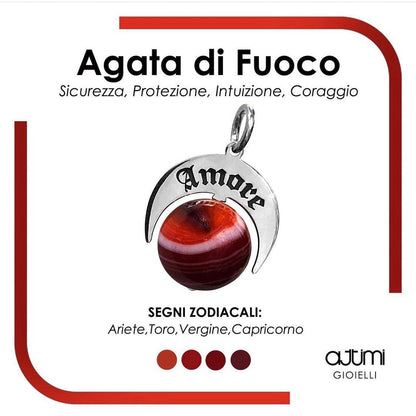 Talismano Amore con Agata di Fuoco – segni Ariete, Toro, Vergine e Capricorno