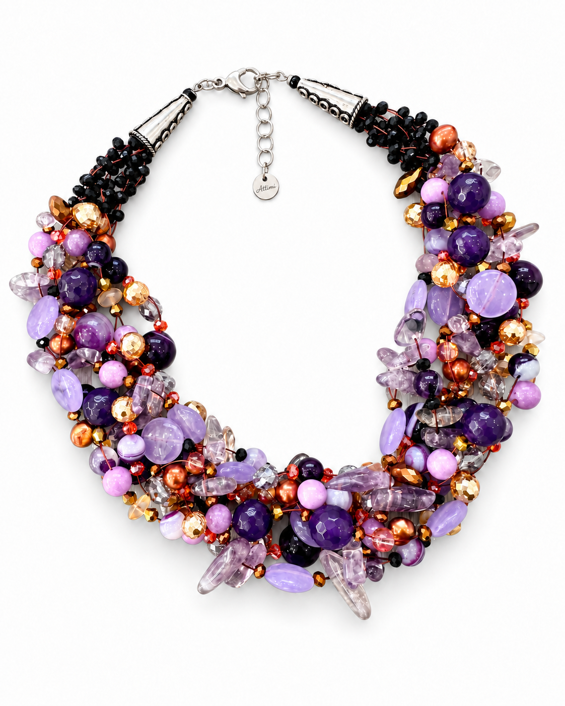Collana Intrecciata Viola modello Premium su fondo bianco 