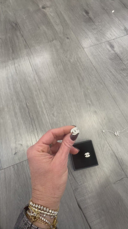 Orecchini lobo CC Argento 925 modello grande