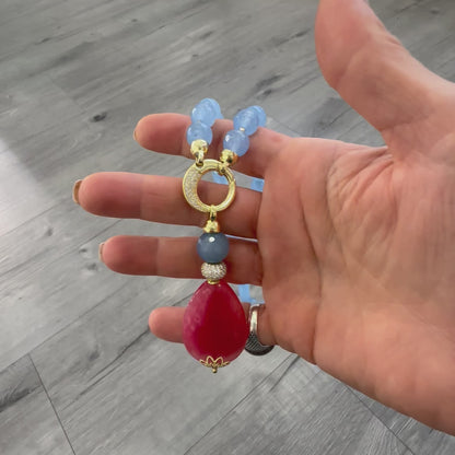 Collana di Giada Azzurra con Pendente